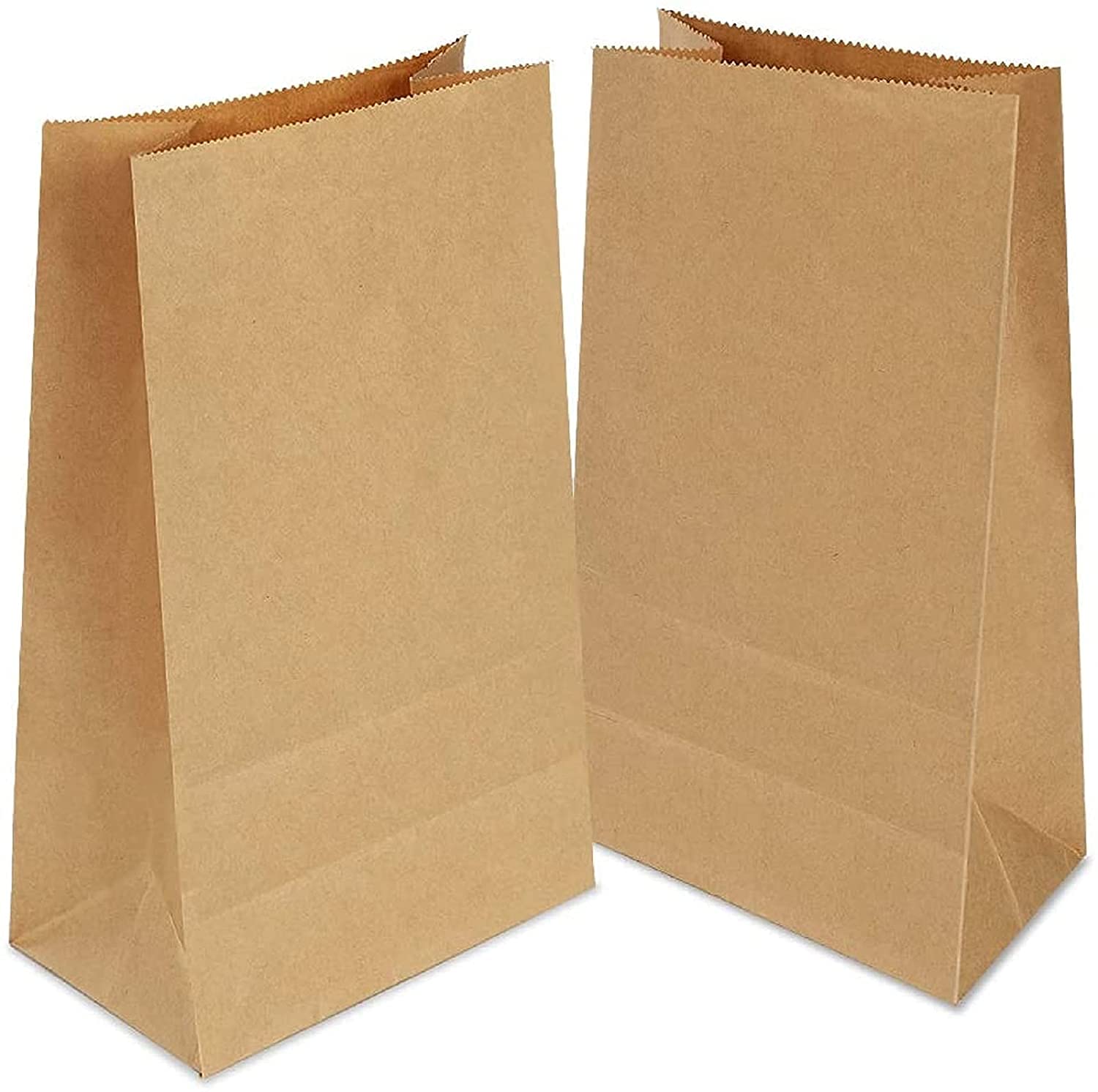 GaoyongGaoyong 100 Pieces Brown Paper Bags ,Gift Bags with 100% Pure Kraft Paper for Grocery, Snack, Lunch, Birthday, Xmas Party Supplier and Wedding