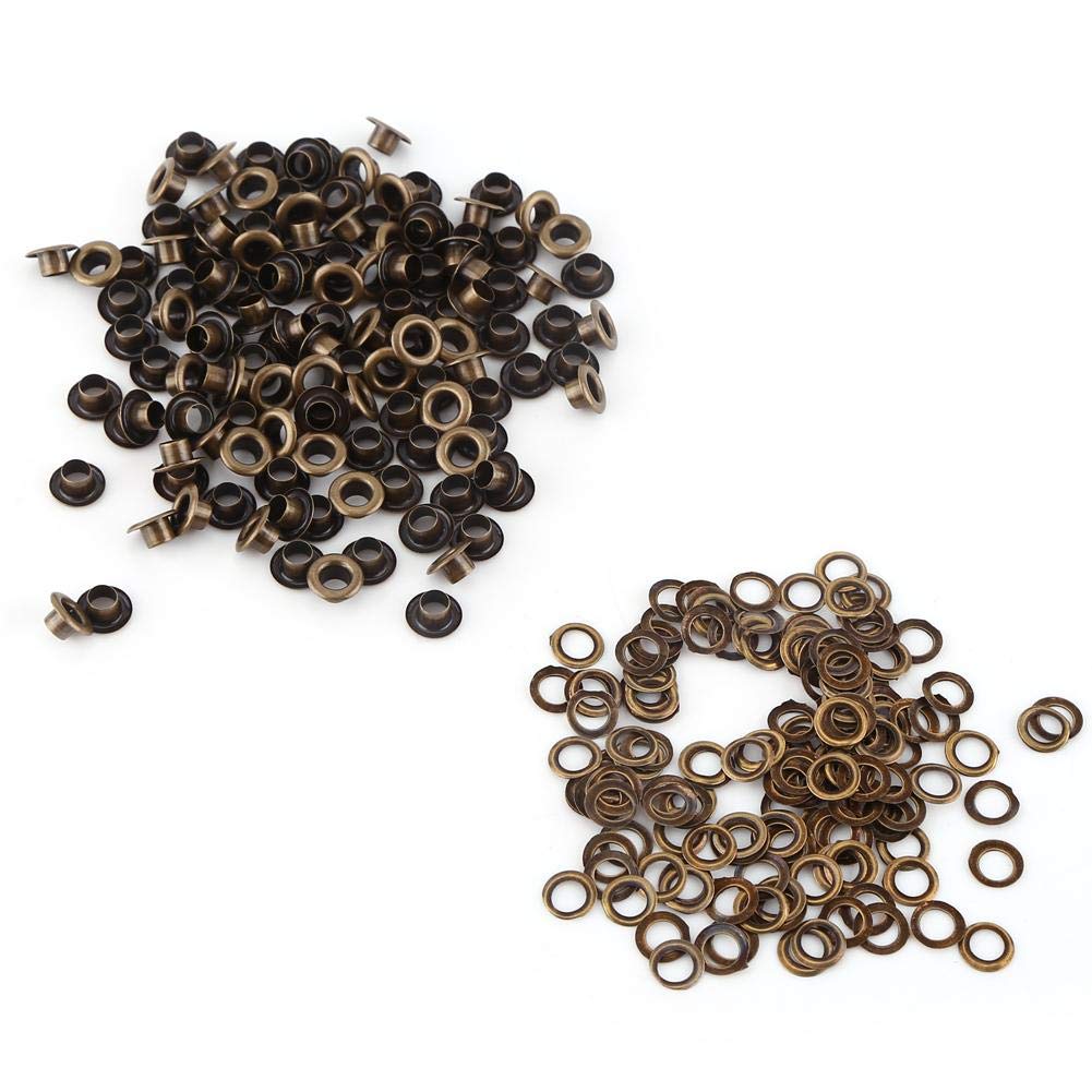 100pcs Metal Eyelets Grommets for Leather Craft DIY Scrapbooking Shoes Fashion Practical Accessories(5mm)