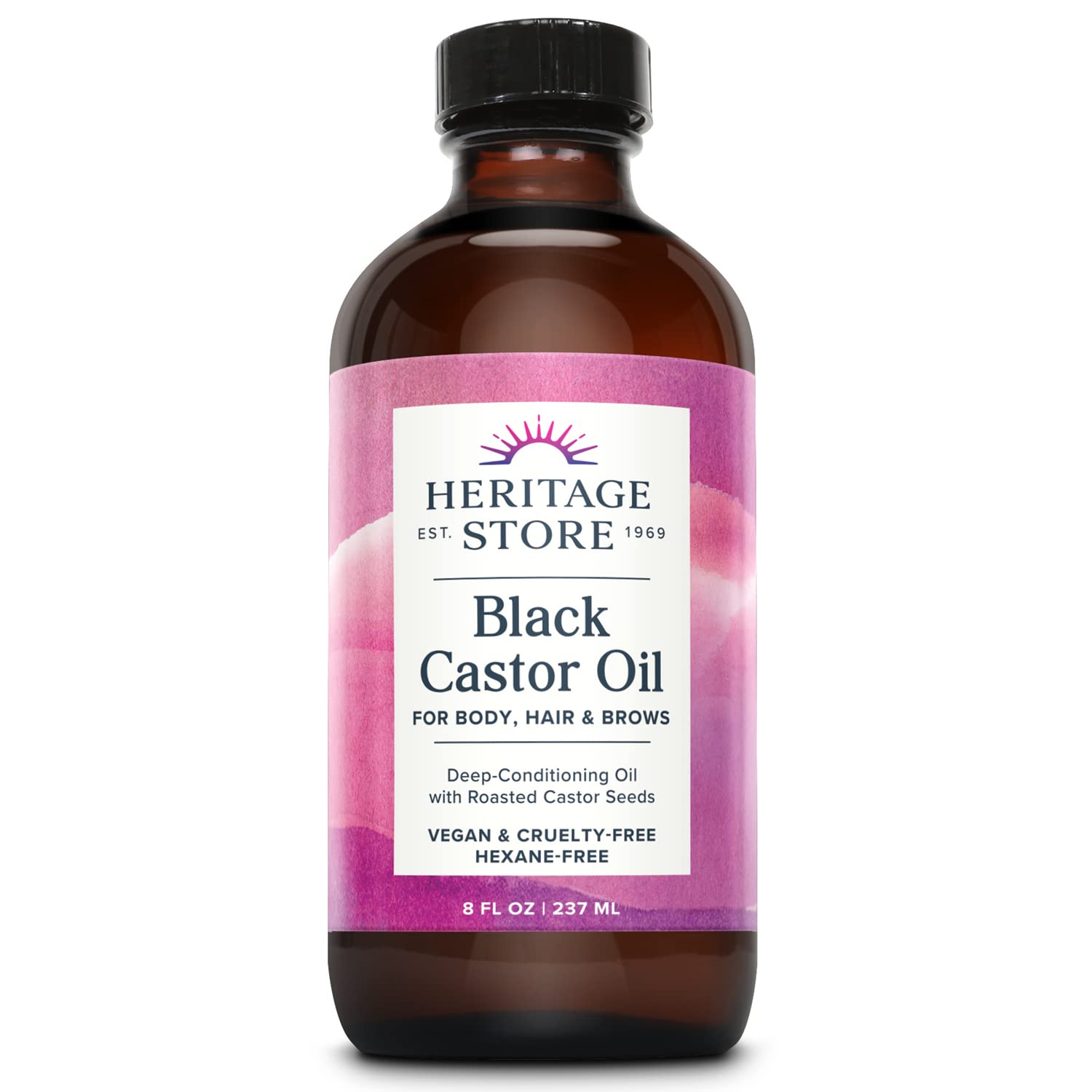 HERITAGE STORE Black Castor Oil (Fragrance Free) 8 oz Liquid