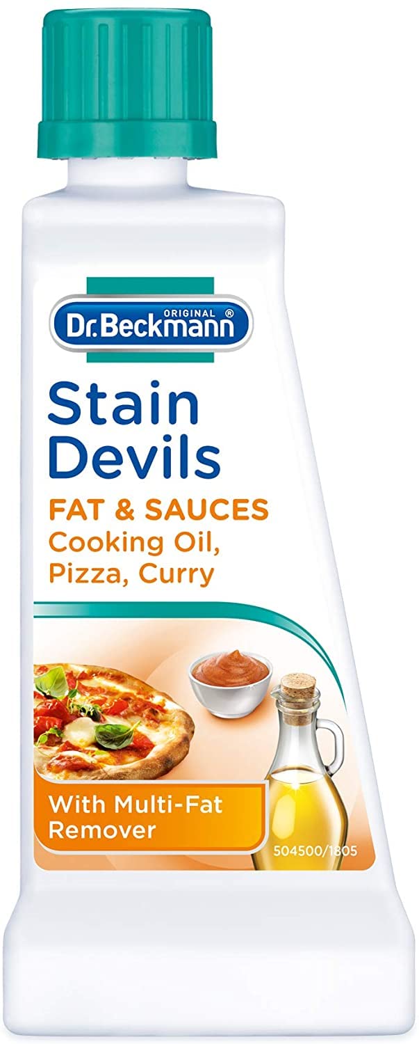 Dr. Beckmann Dr Beckmann Stain Devils Romves Cooking Oil Fat - 50 Ml Stain Devils Fat & Sauces | Specialist Stain Remover Combats Various Greasy Stains, Liquid| 50 Ml