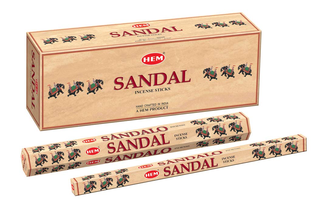 HEM Sandal Incense Sticks - Pack of 6-120 Count - 301g