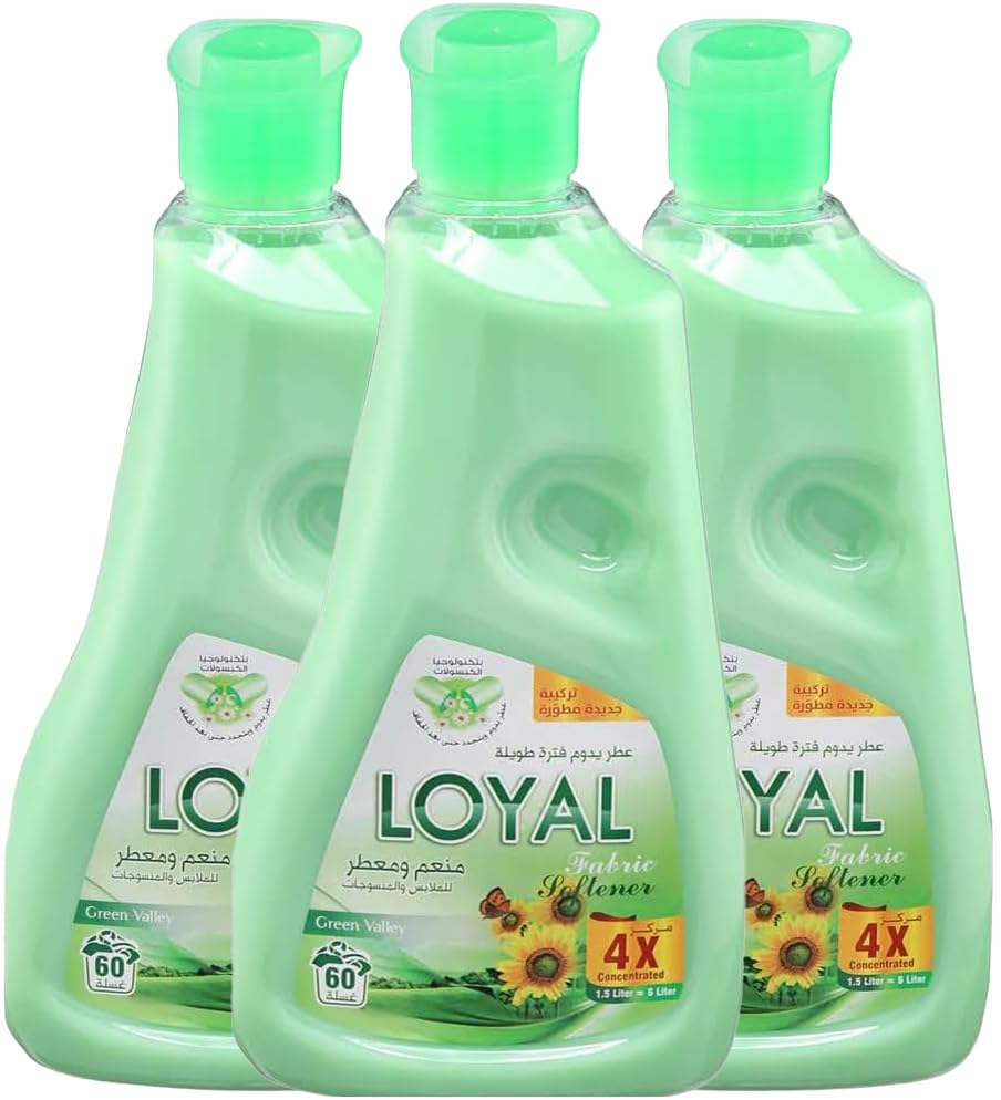 GenericLoyal Fabric Softener & Freshener Concentrated, Green Valley, 1500ml X 3, Pack of 3 combo offer