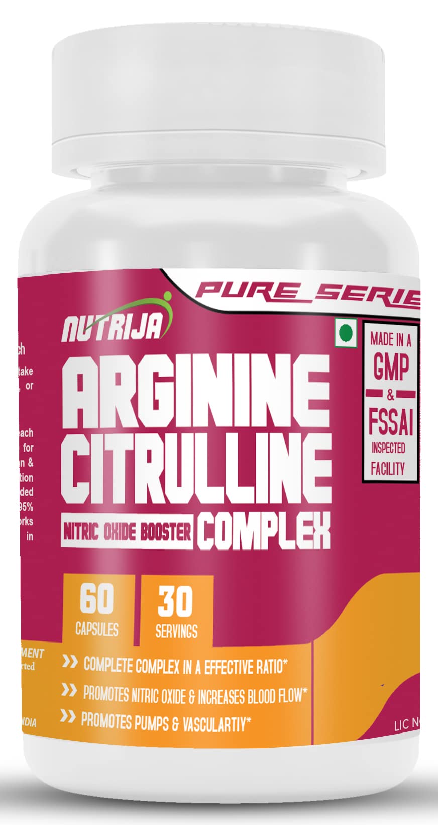 Nutrija L-ARGININE AND L-CITRULLINE COMPLEX™ (60 Capsules)