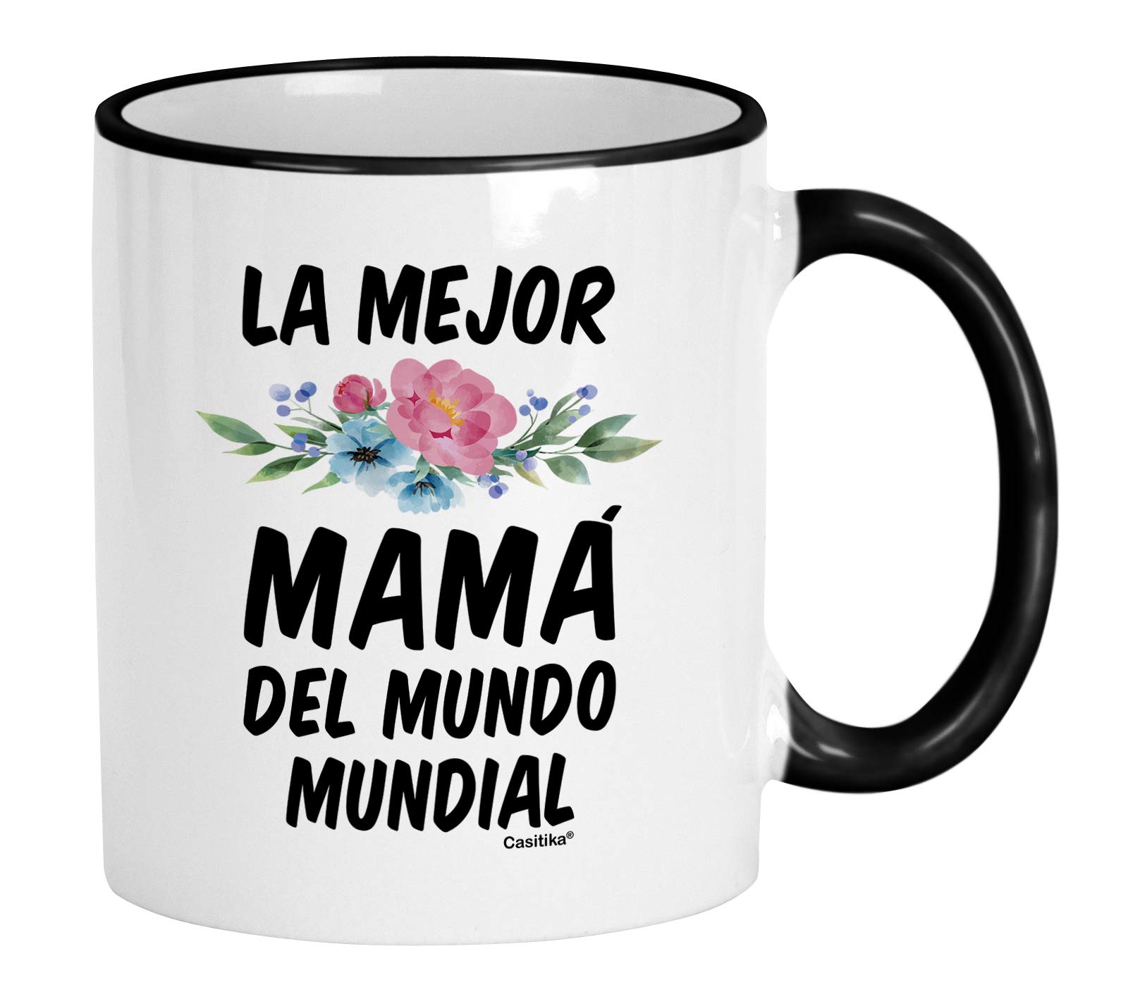 Casitika Regalos Para El Dia De La Madre. La Mejor Mama Del Mundo Mundial 11 Oz Mug. Present Idea For Mom In Spanish. Taza Para Cumpleaños De Mami.