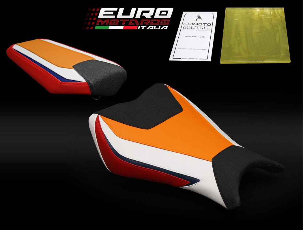 LuimotoSP Repsol Edition Tec-Grip Rider Seat Cover Set Front & Rear Compatible For Honda CBR1000RR