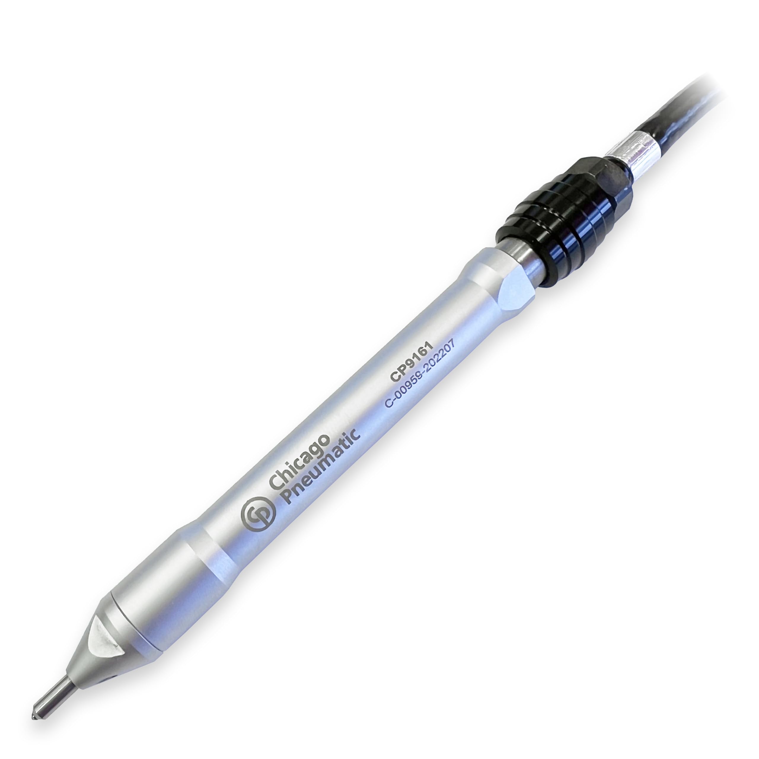 Chicago Pneumatic CP9161 - Engraving Pen Air Scribe with Integrated 6.5 ft (2 m) Hose - 11400 BPM (New Version)