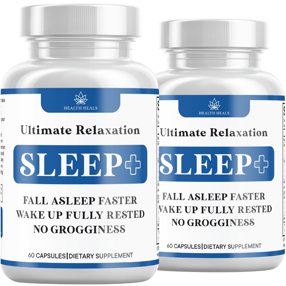 Relaxation Sleep Aid, Natural Non-Habit Forming, Sleep Supplement Developed to Support for Longer & Better Sleep, Chamomile, Magnesium, Melatonin, Ashwagandha, GABA, Drug-Free (120 Count)