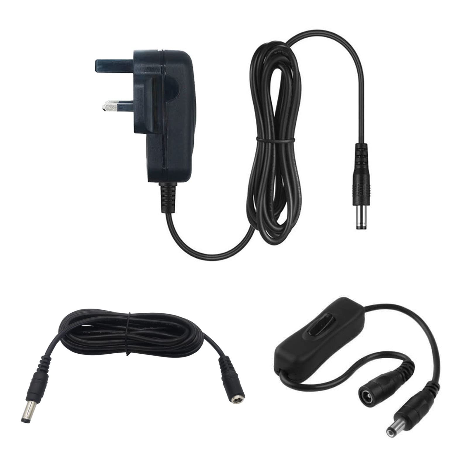 MyVolts15V power supply adaptor compatible with/replacement for Dreadbox Erebus V3 (with serial no. 1000+) Synth - UK plug - with Extension and Inline Switch