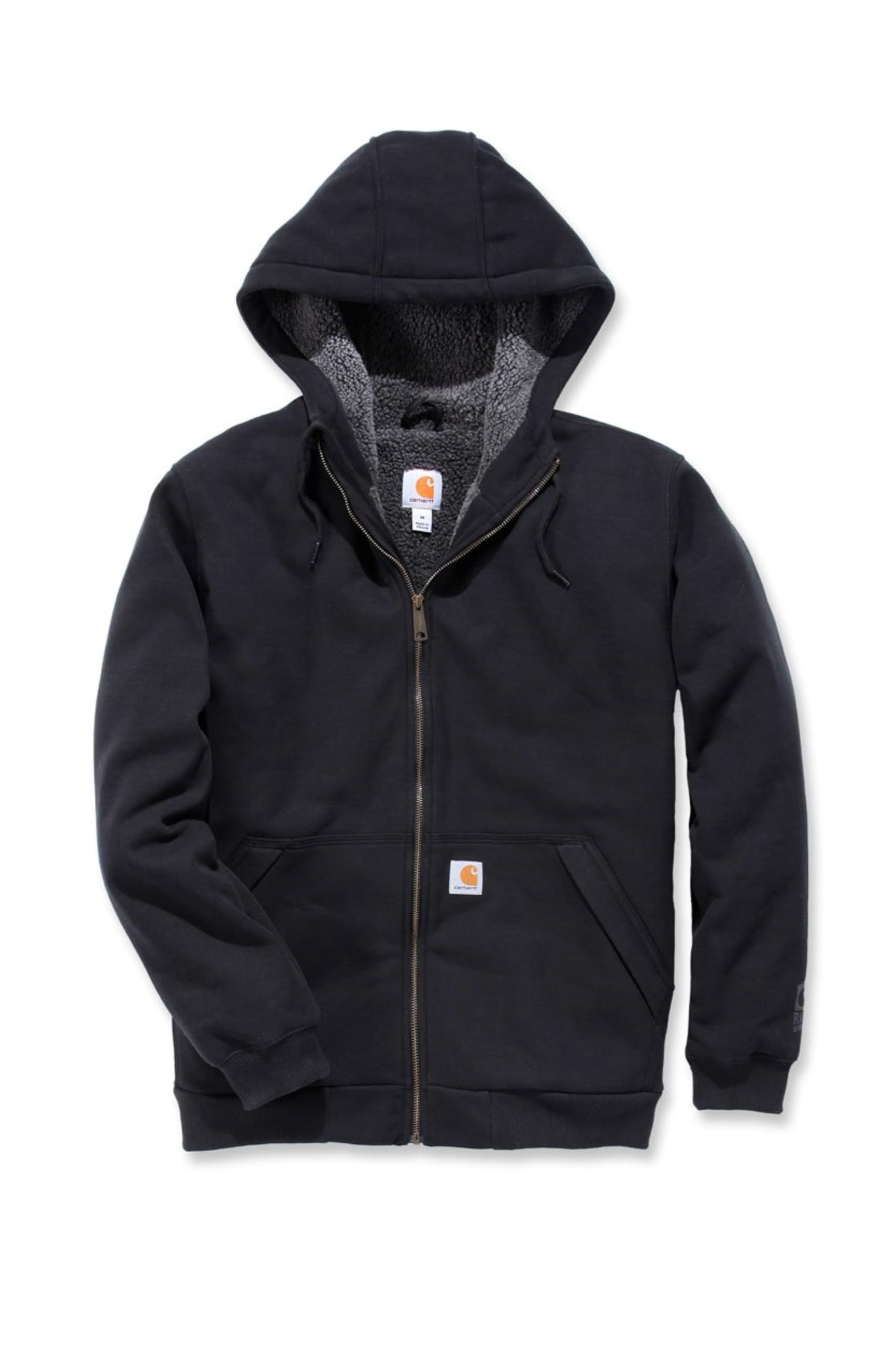 Carhartt Men's Rain Defender Relaxed Fit Midweight Sherpa-Lined Full-Zip Sweatshirt