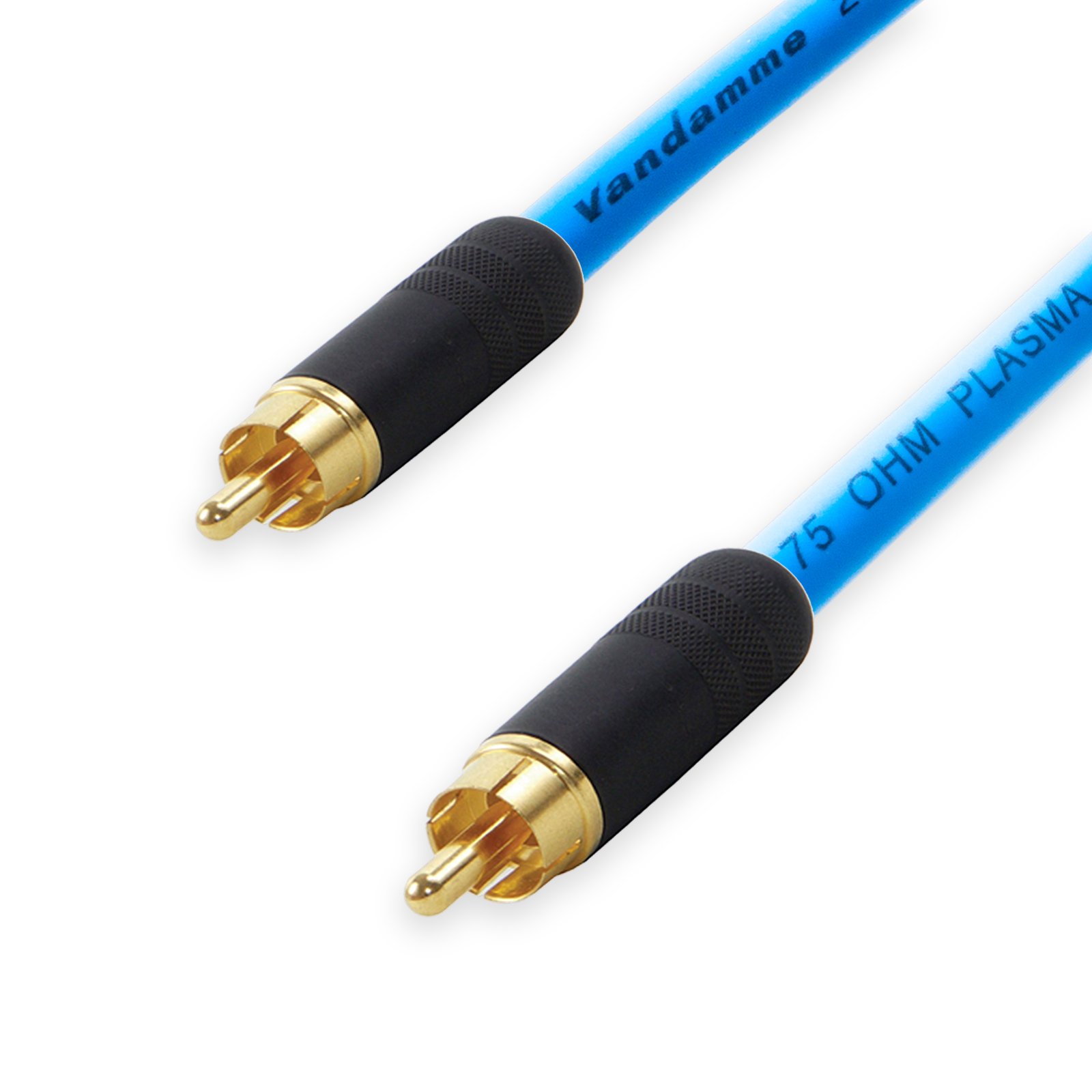 Premium Van Damme COAXIAL RCA to RCA Lead. 75ohm Coax Cable. CCTV Video SPDIF (1m, Blue)