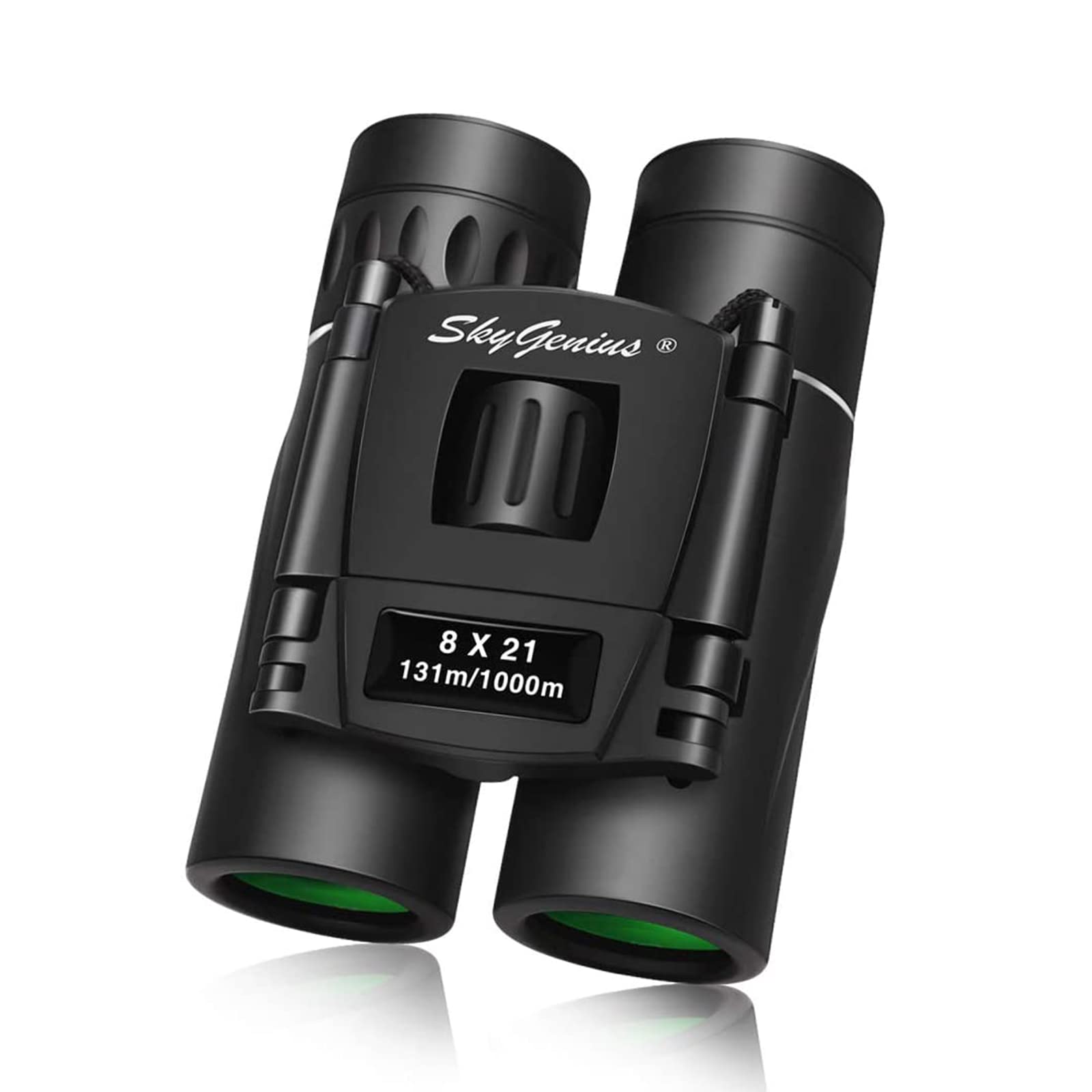 SkyGenius8x21 Small Compact Lightweight Binoculars for Concert Theater Opera .Mini Pocket Folding Binoculars w/Fully Coated Lens for Travel Hiking Bird Watching Adults Kids(0.38lb)