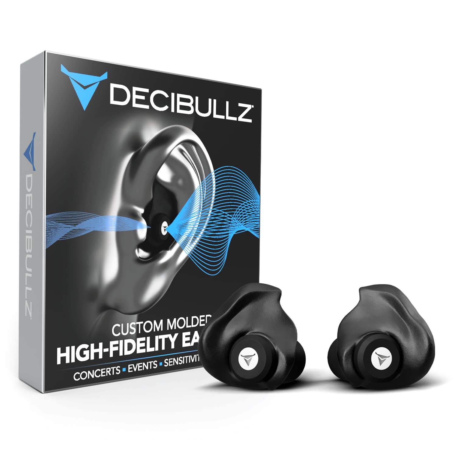 Decibullz Moldable Ear Plugs for Concerts, High Fidelity Hearing Protection for Noise Reduction & Noise Sensitivity, Noise Cancelling Earplugs Perfect for Musicians, Recording Artists, Festivals