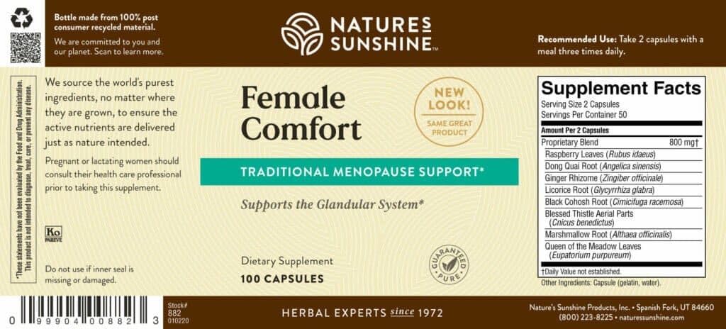 Naturessunshine Female Comfort 100 Capsules (Pack of 2)