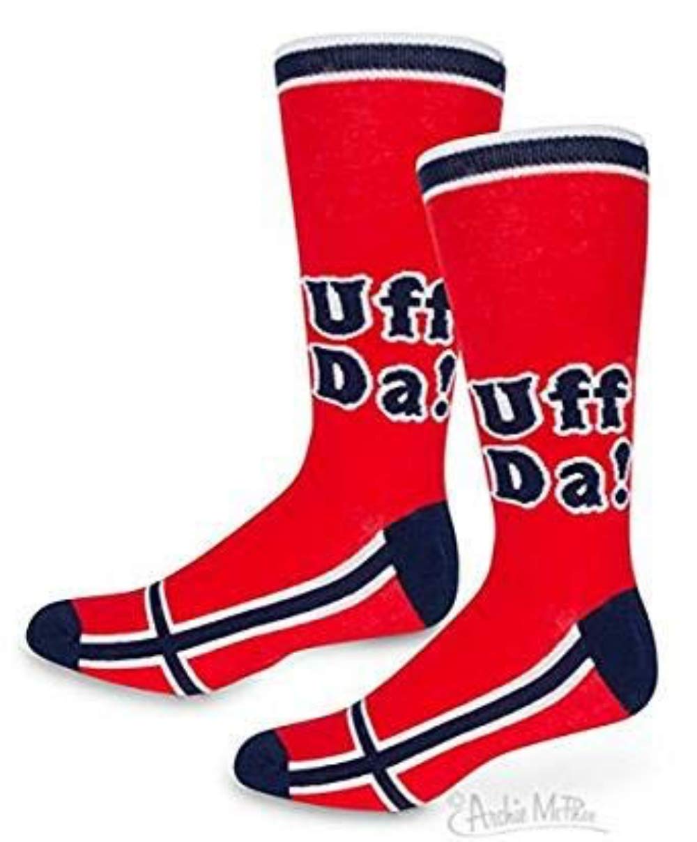 Uff Da! Knee High Socks,Red,One Size