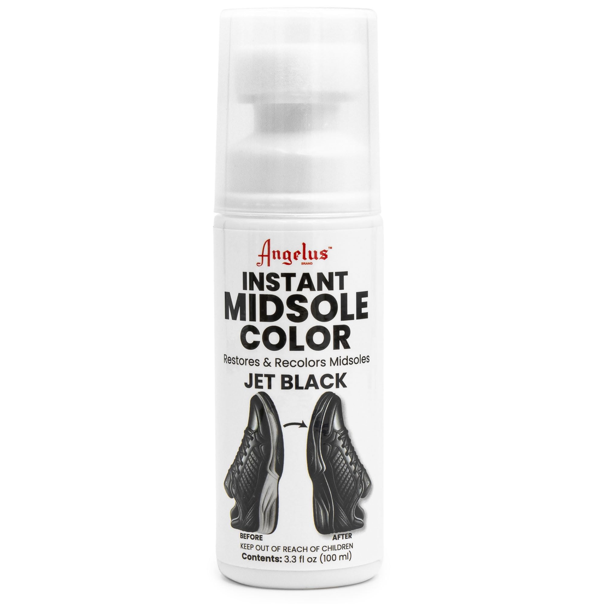 Angelus Instant Sneaker Midsole Cleaner and Restorer 3.3oz (100mL) (Black)