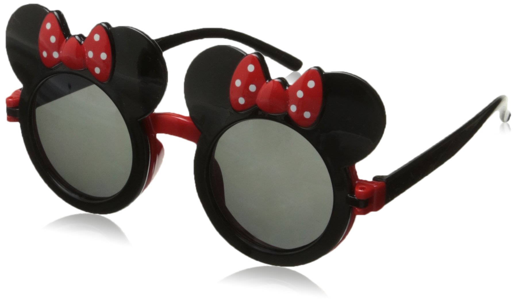 EHH - Kids Mouse Ear Round Flip Out Sunglasses (Black/Red Bows)