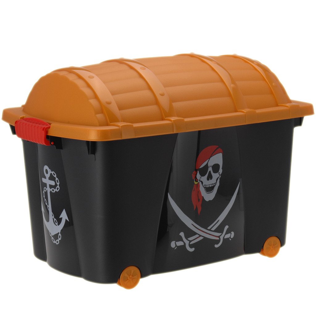 Guaranteed4less Pirates Treasure Chest Large Kids Boys Bedroom Storage Toy Box Playroom Laundry