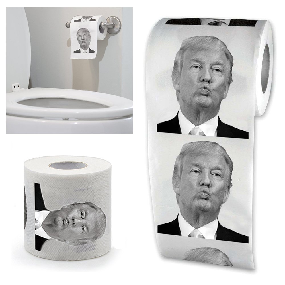 angju Home Toilet Paper Roll Donald Trump Toilet Tissue Soft Printed Novelty Funny Gift