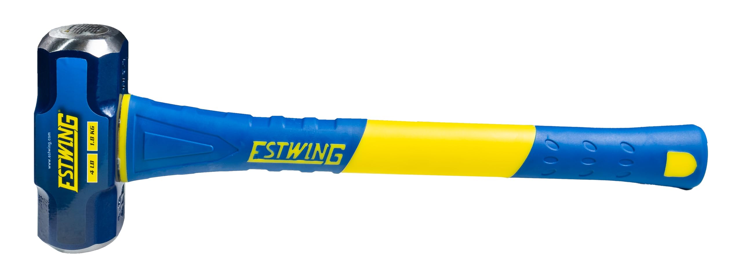 Estwing4-Pound Hard Face Sledge Hammer, 50-55 HRC, 16-Inch Fiberglass Handle, Overstrike Protection, Textured Grip