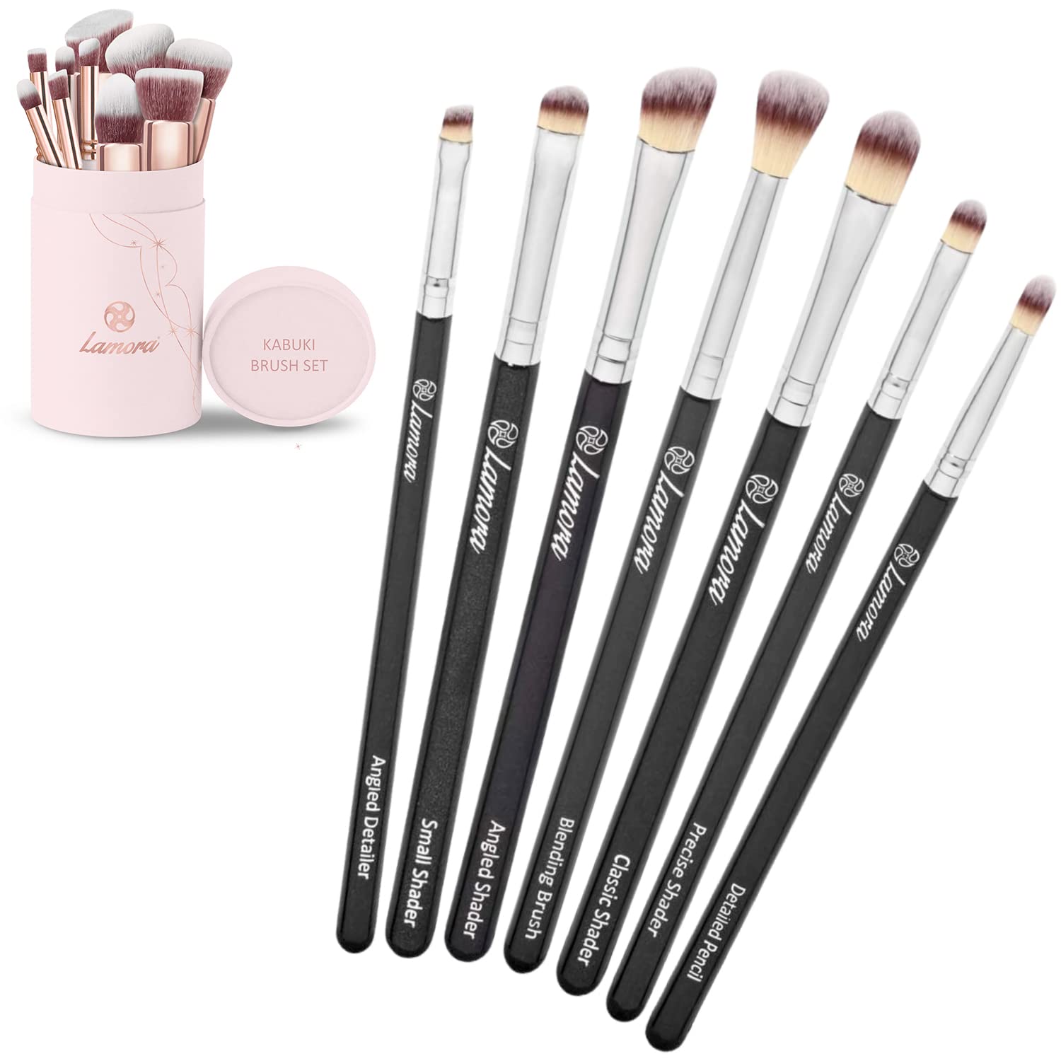 Kabuki Makeup Brush Set with Eyeshadow Brush Set