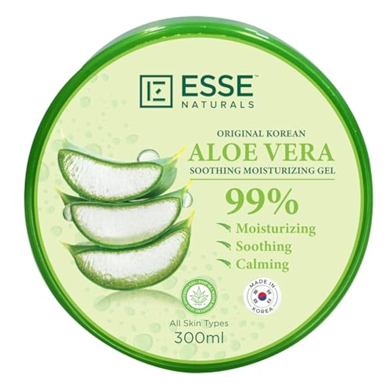 Essentialz Naturals Aloe Vera Soothing Moisturising Gel | Original Korean | For All Skin Types | 300ml