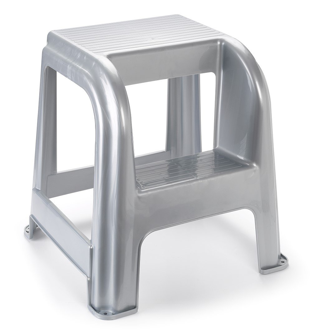 Plasticforte Silver Stool (One Size) (Silver)