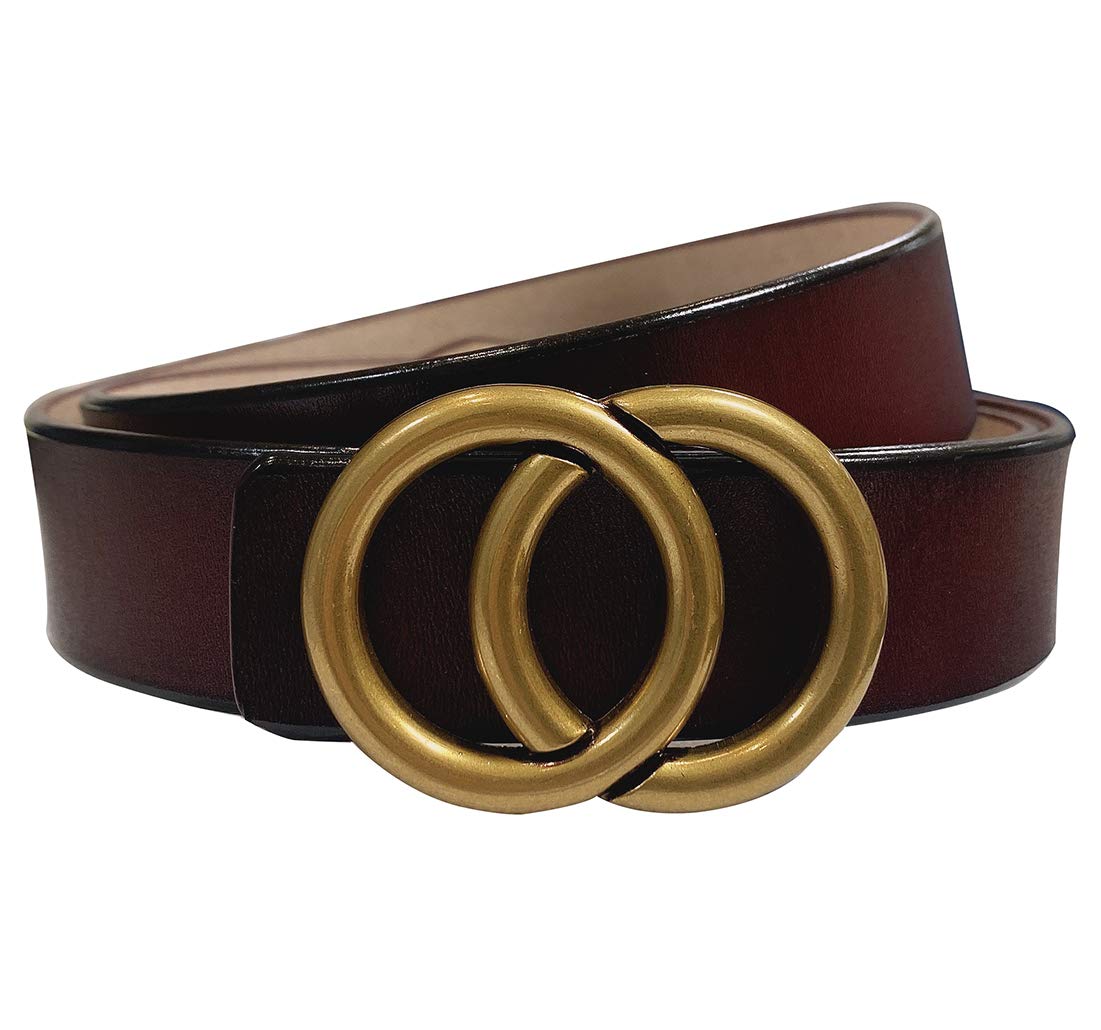 Lonson Skinny Belts for Women Soft Leather Thin Waist Belt Alloy Buckle 1/2 Inch