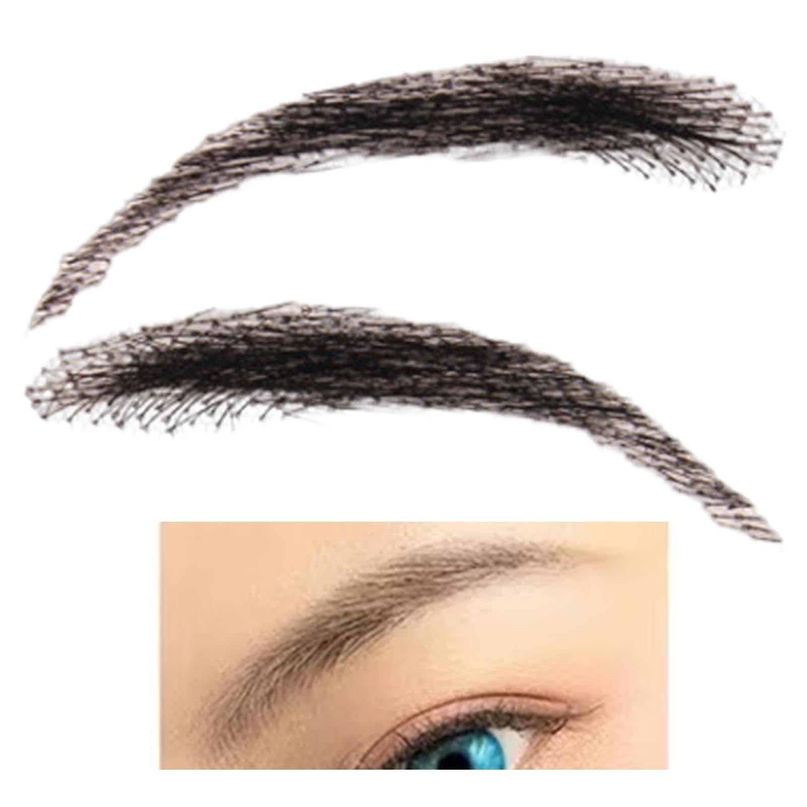 Premium False Eyebrows with Human Hair | Realistic 1 Pair of Reusable Lace Eyebrow Extensions | Breathable and Comfortable for Stunning Holiday Makeup Looks"