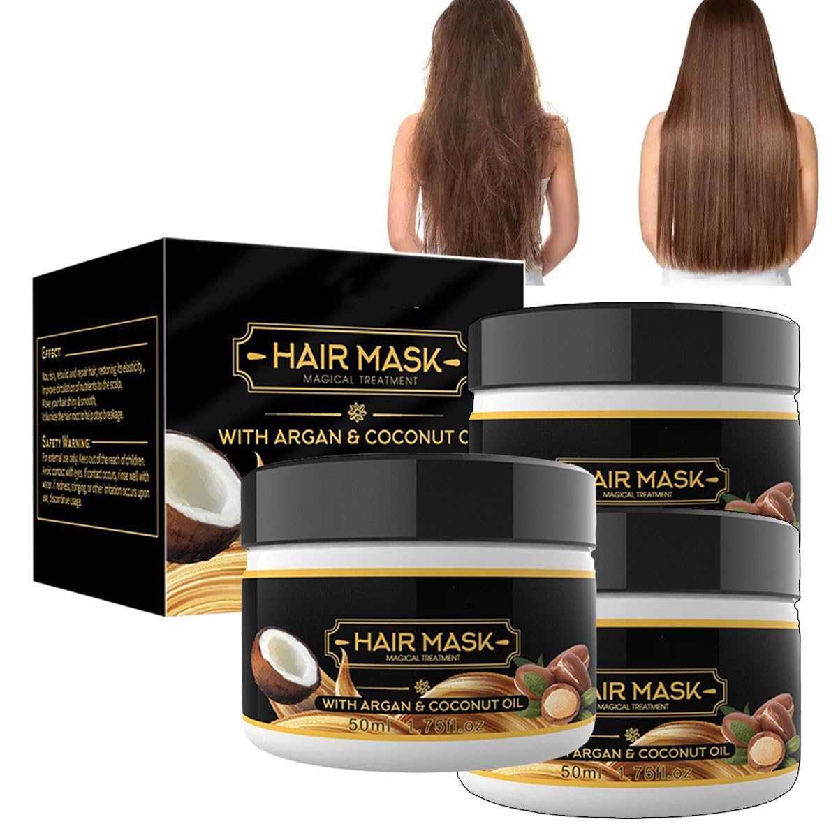 Pure Keratin Repair Hairmask,Pure Keratin Repair Hair Mask,50g Keratin Mask With Argan & Coconut Oil,Repair Hair Mask For Damaged Colored Hair,Hair Treatment Mask