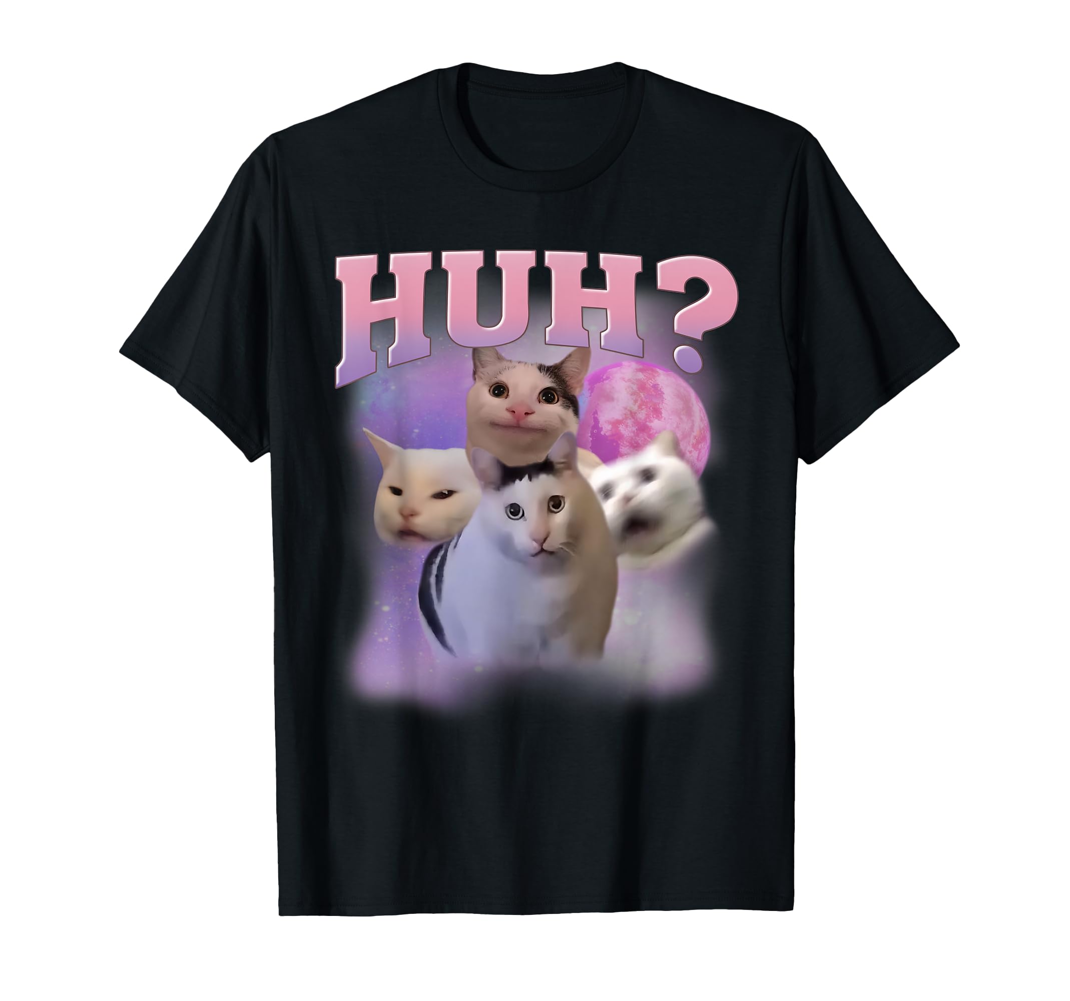 Funny Weird Cat Meme Tee ShirtFunny Meme Huh Cat Shirt Cat Lovers Humor T-Shirt