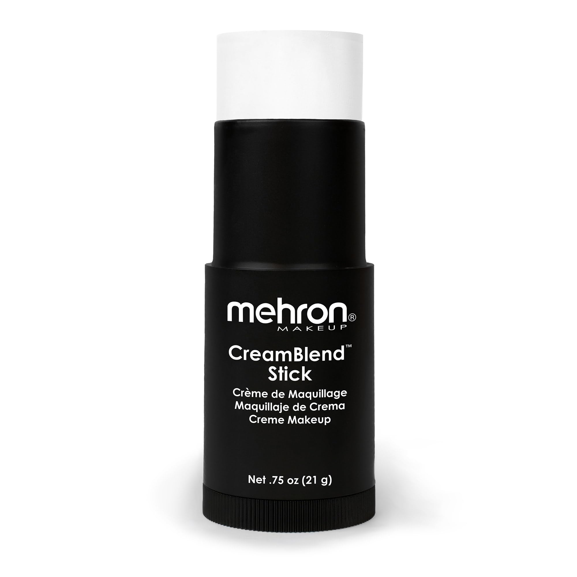 Mehron Makeup CreamBlend Stick | Face Paint, Body Paint, & Foundation Cream Makeup | Body Paint Stick Perfect for Halloween Makeup .75 oz (21 g) (White)