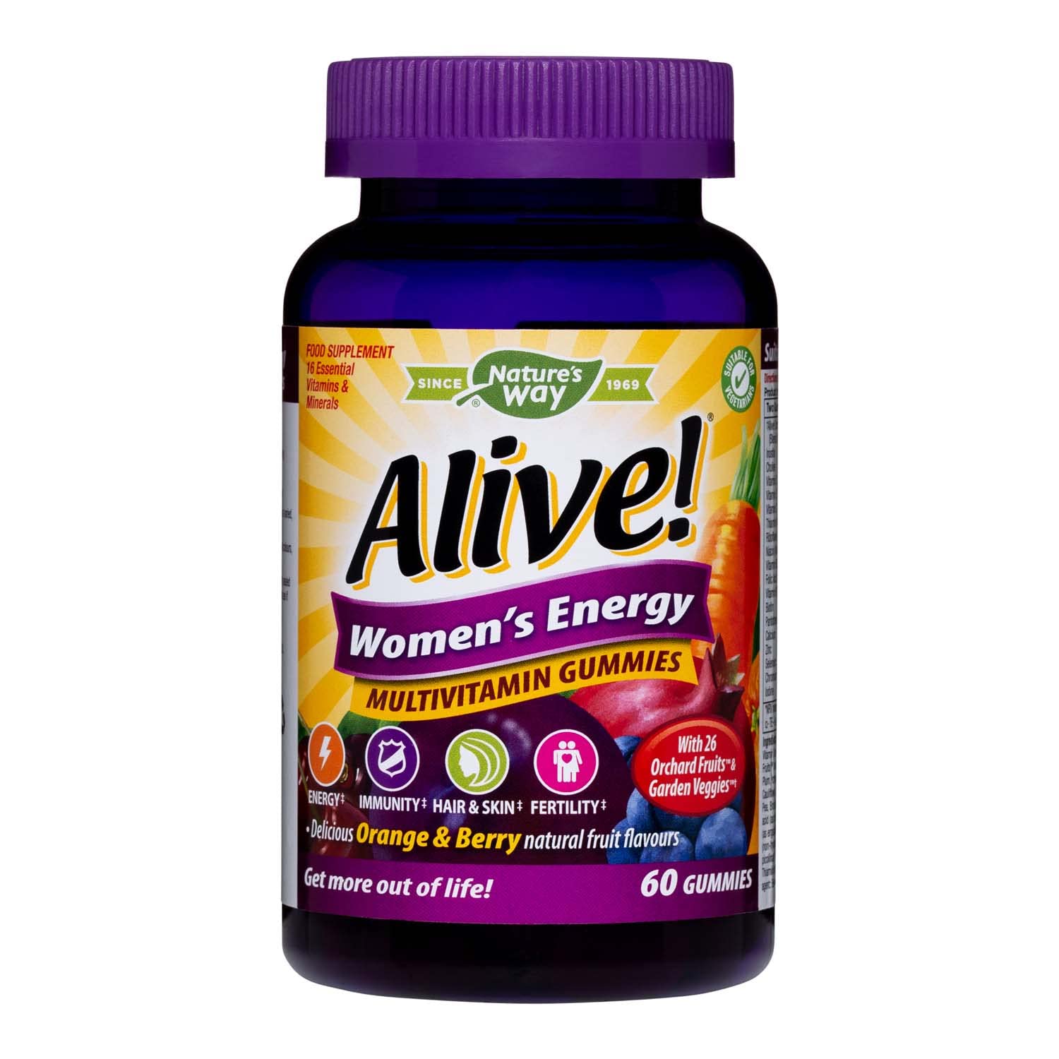 Alive! Women's Energy Multivitamins - 60 chewable Gummies