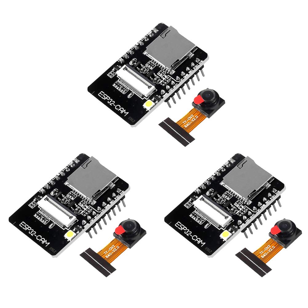 AiTrip 3 Pack ESP32-CAM WiFi + Bluetooth Module Development Board with OV2640 Camera Module