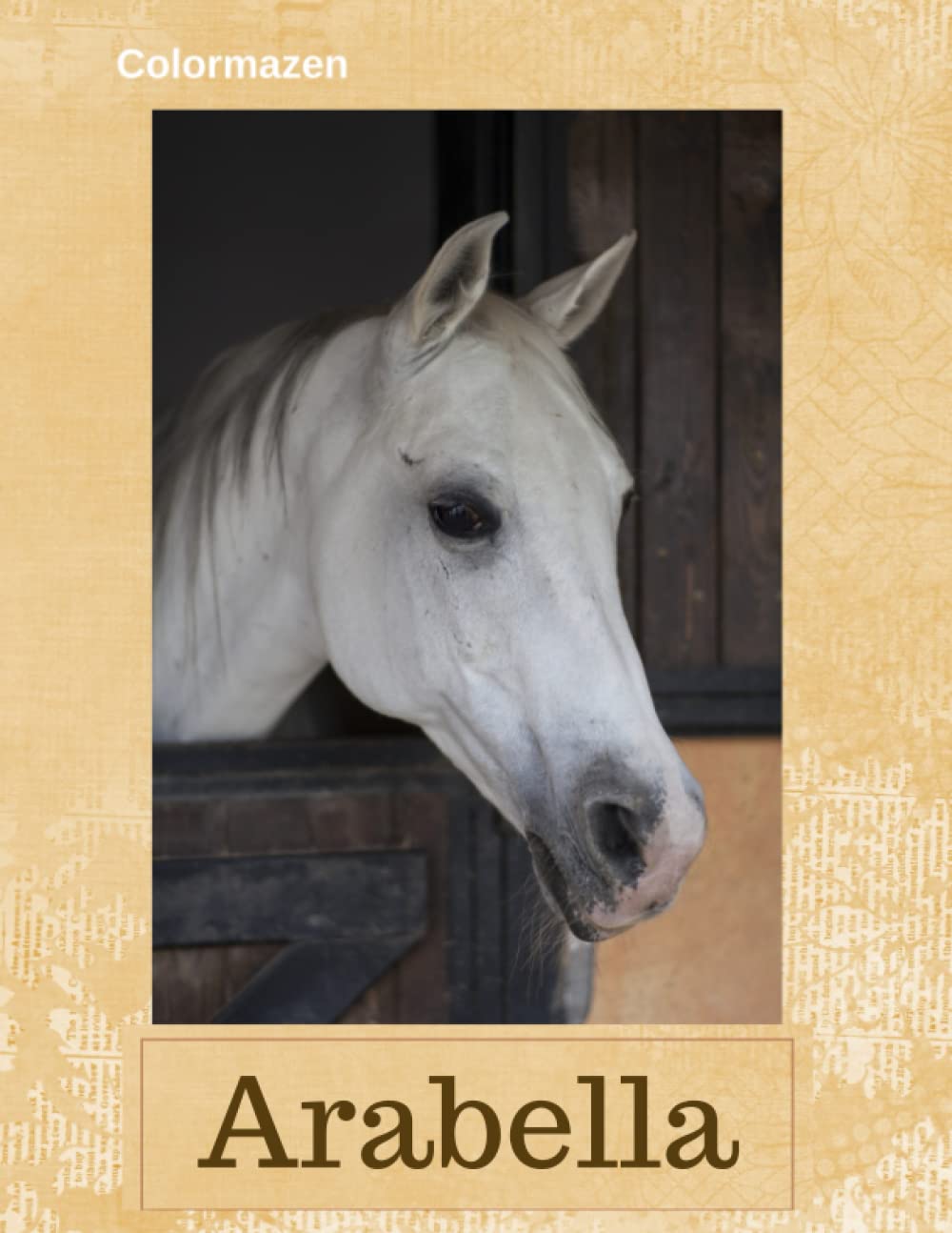 Arabella: Grey Horse Personalised Notebook (Large)