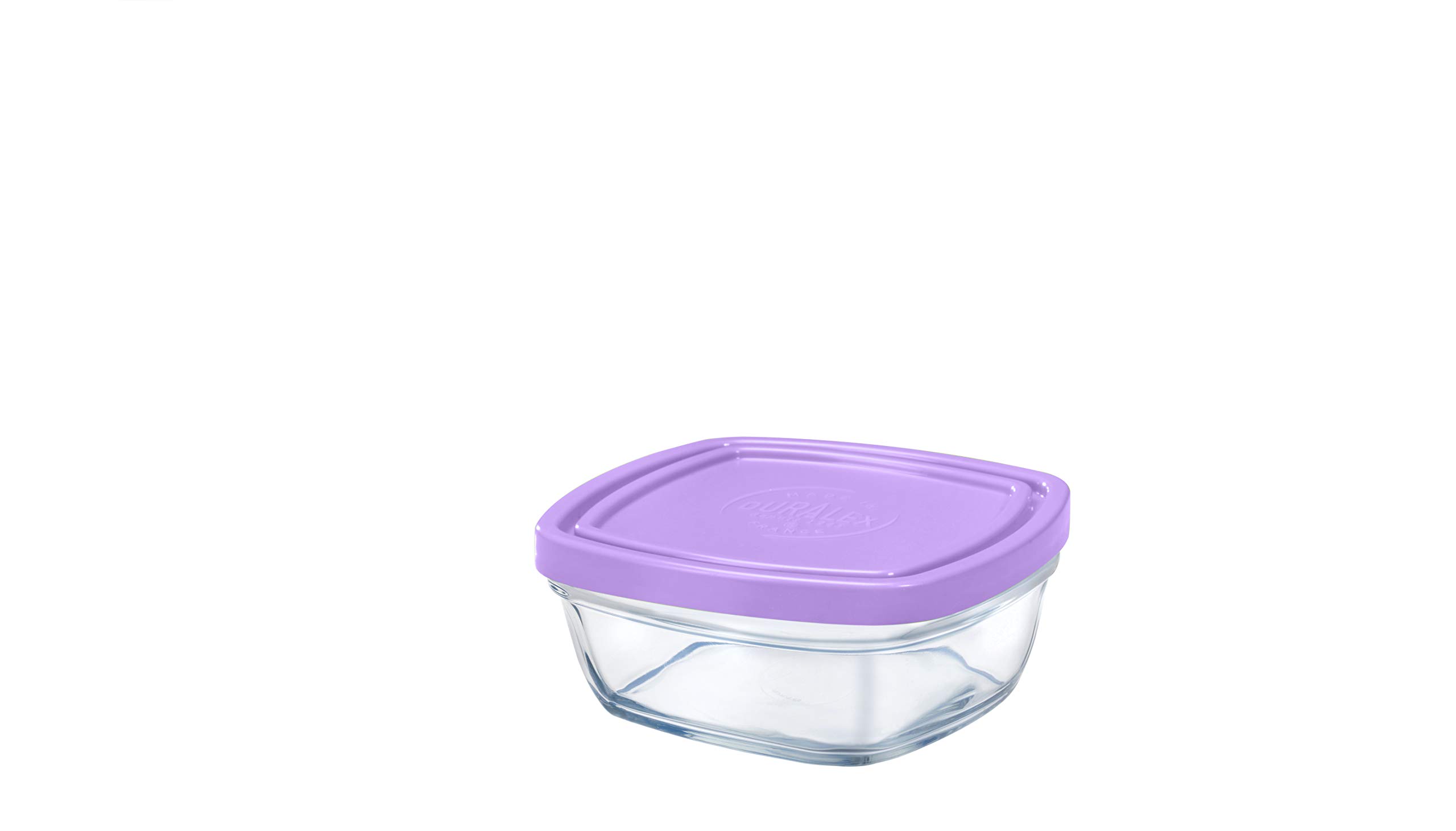 Duralex Freshbox Square 4 3/8" with Purple Lid 1 Pcs - 300 ML (9087AM)