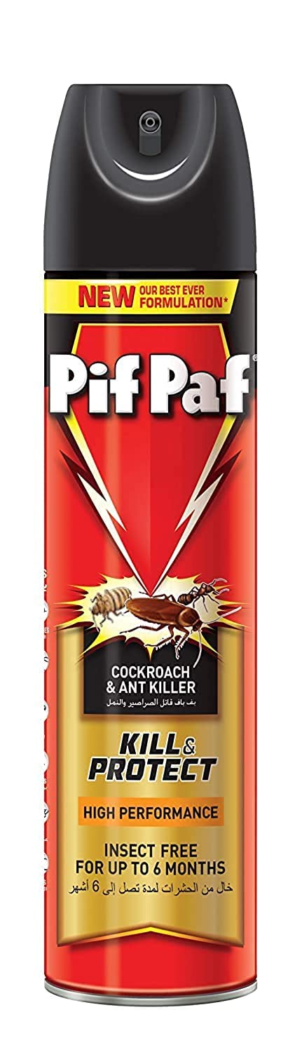 Pif Paf Cockroach & Ant Killer | Kill and Protect | Insect Killer Spray with Best Ever Formulation | 600 ml