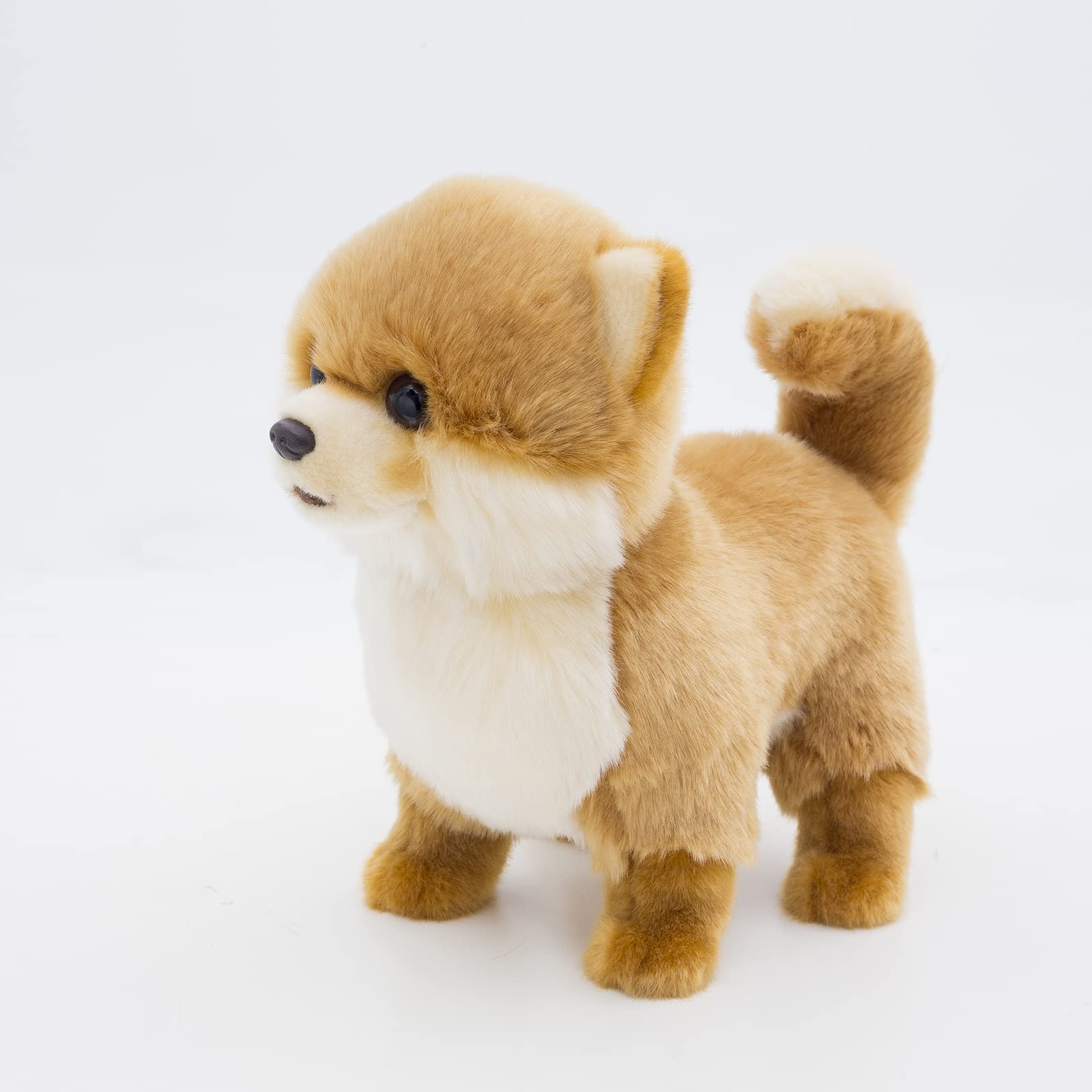 CU-MATE 12 Inch Pomeranian Stuffed Animal Dog- Realistic Puppy Plush Toys- Cute Pet Gift For Kids Without Box