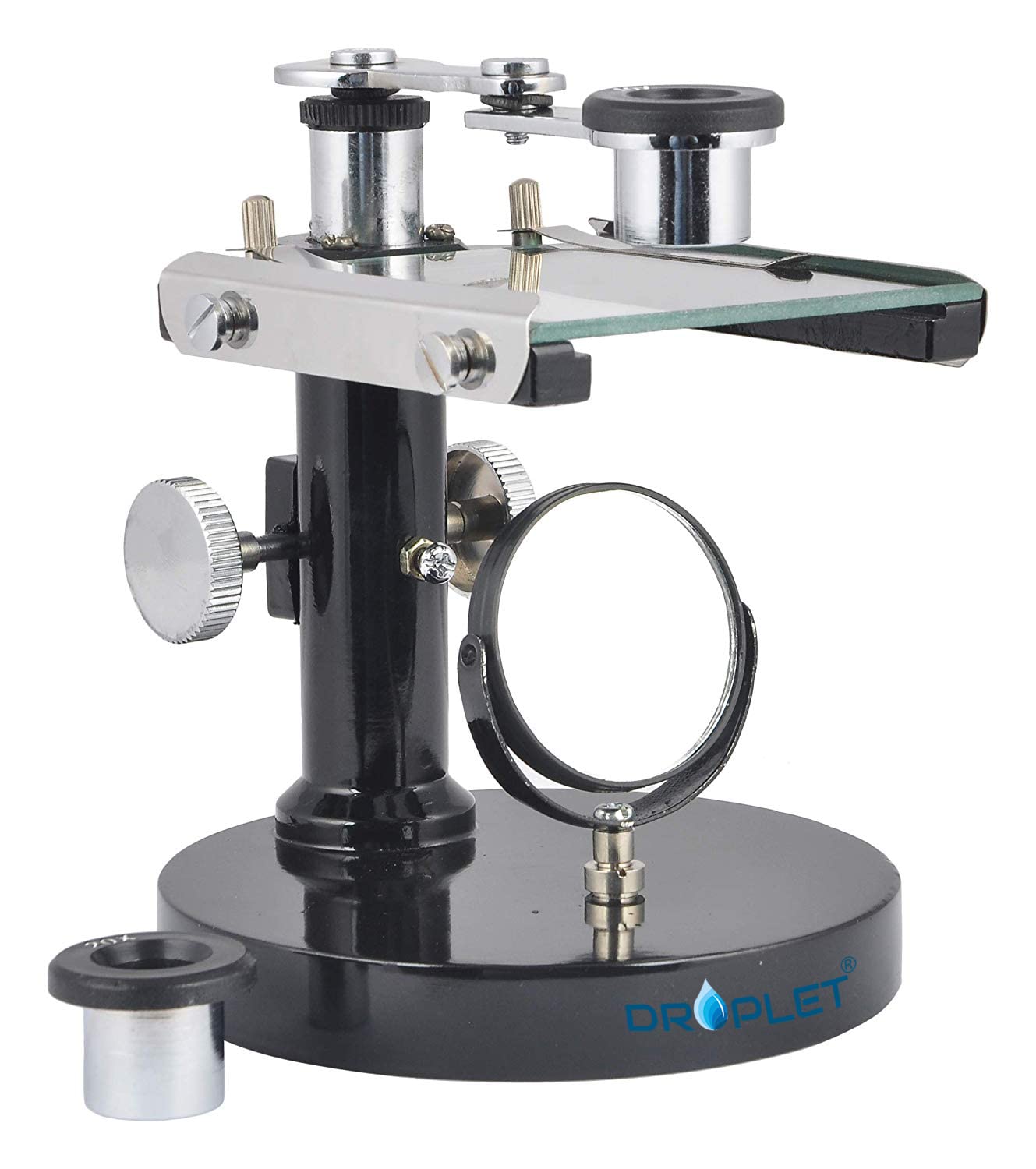 DROPLET Dissecting Microscope Comp. with Brass Fitting Round Base and 2 Eye-Piece 10X/20X