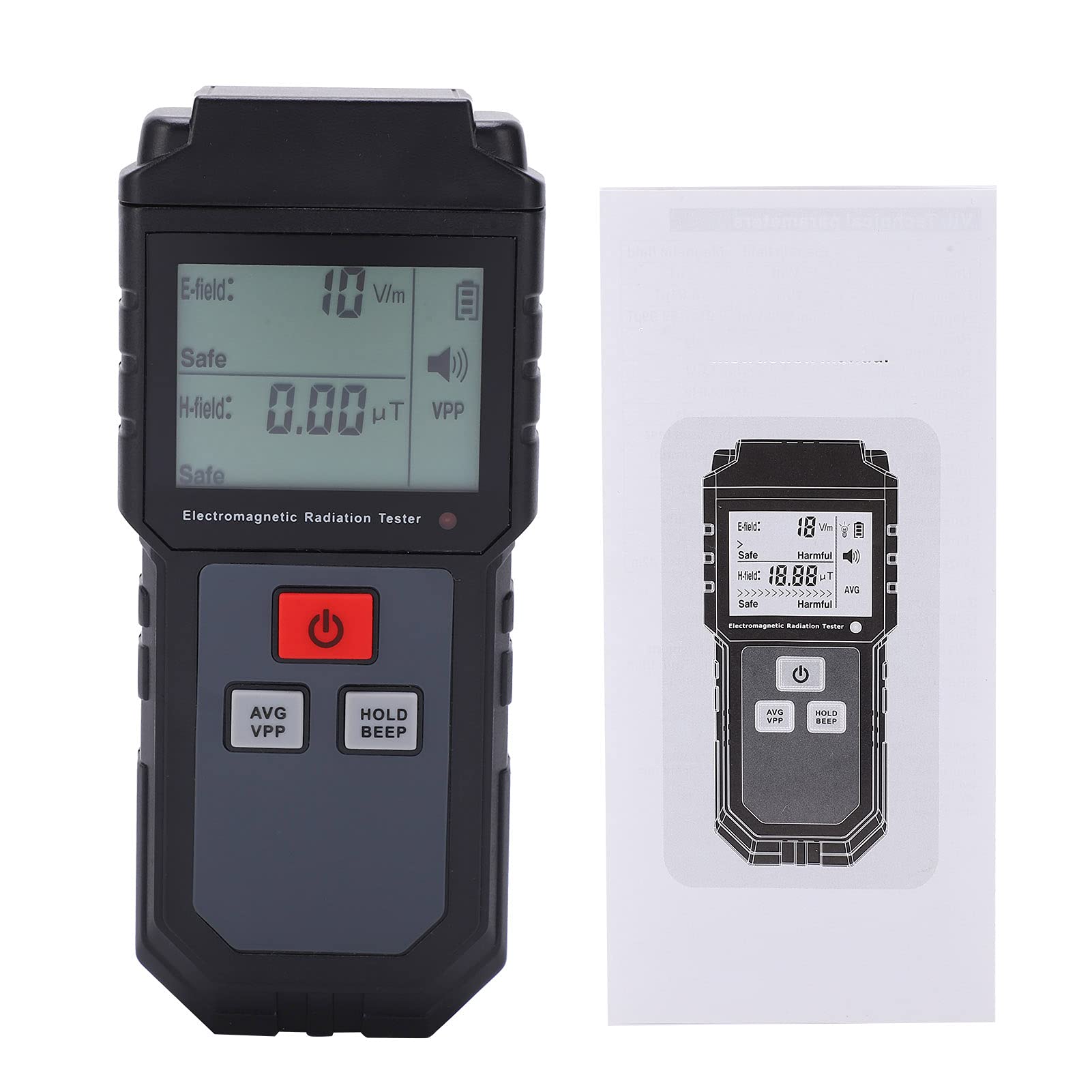 BTER Geiger Counter Radiation Detector, Professional High Accuracy Electromagnetic Field Radiation Detector with LCD Backlit Display, Digital EMF Detector for Home EMF Inspections, Office, Outdoor