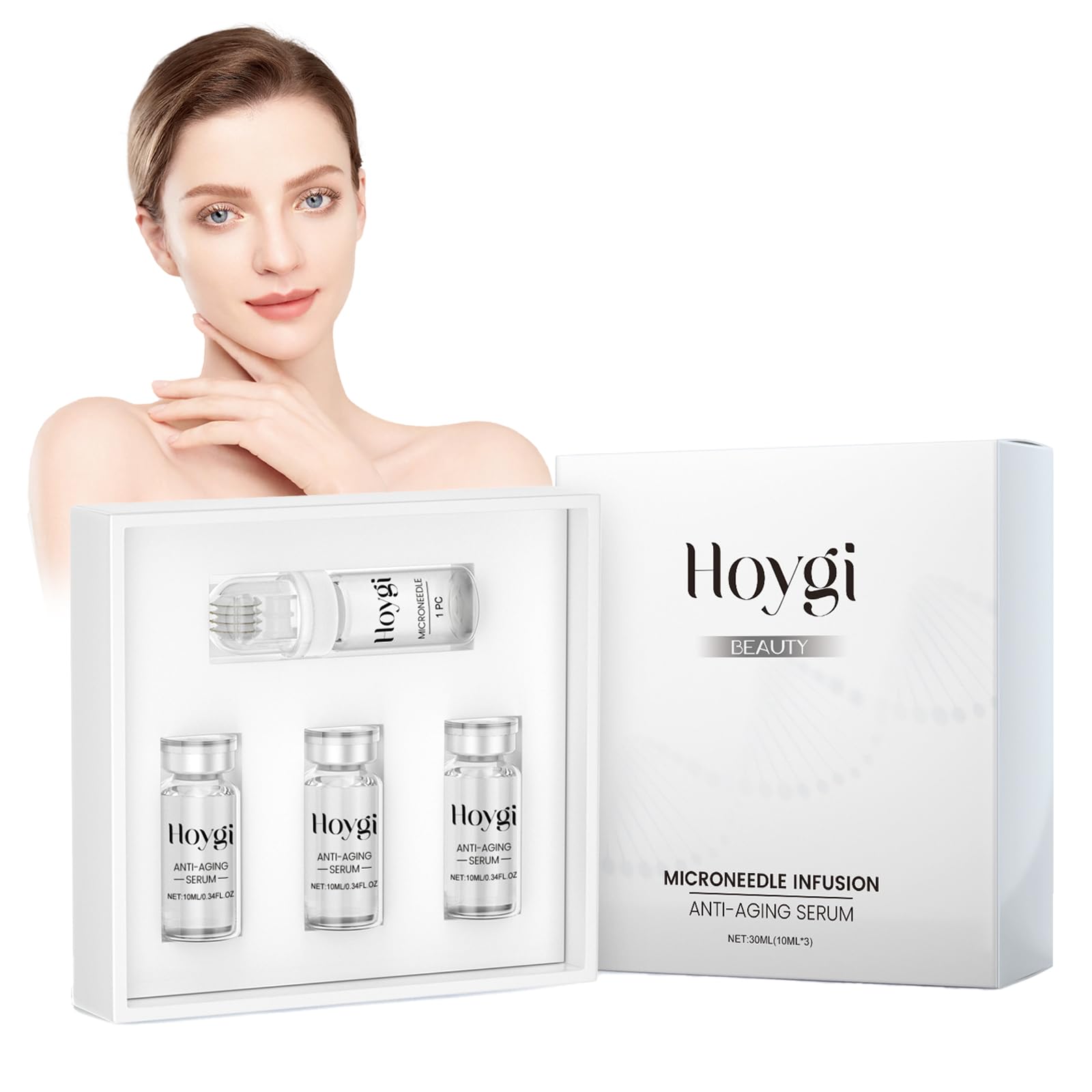 Micro Infusion Facial System,Glov Beauty Micro Infusion Anting-Aging Serum Set,Rejuvenates Skin,Glov Micro Infusion System Reduces Wrinkles,Enhances Elasticity,Deep Hydration for All Skin Types