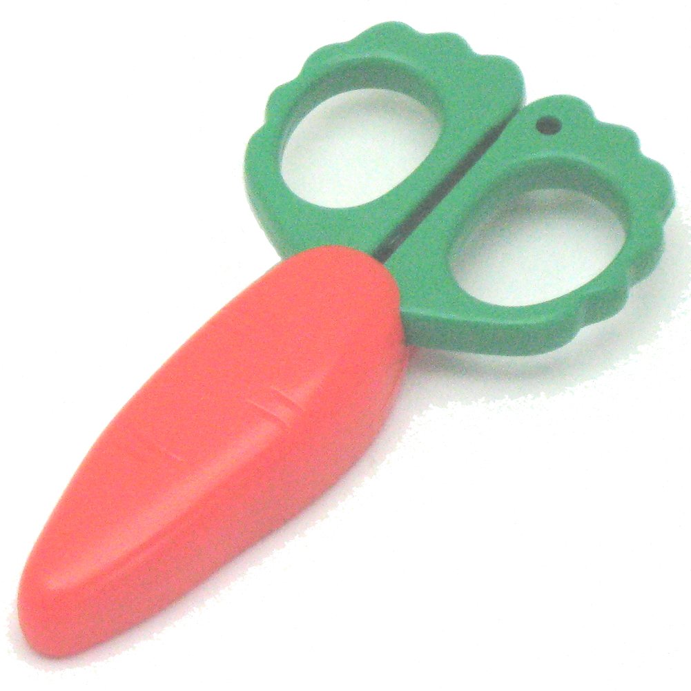 Kitamasa Mini Kitchen Scissors, Magnetic, Yasaiko, Carrot, Made in Japan