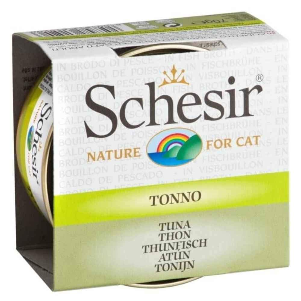 Schesir Cat Can Broth-Wet Food Tuna Weight - 70g