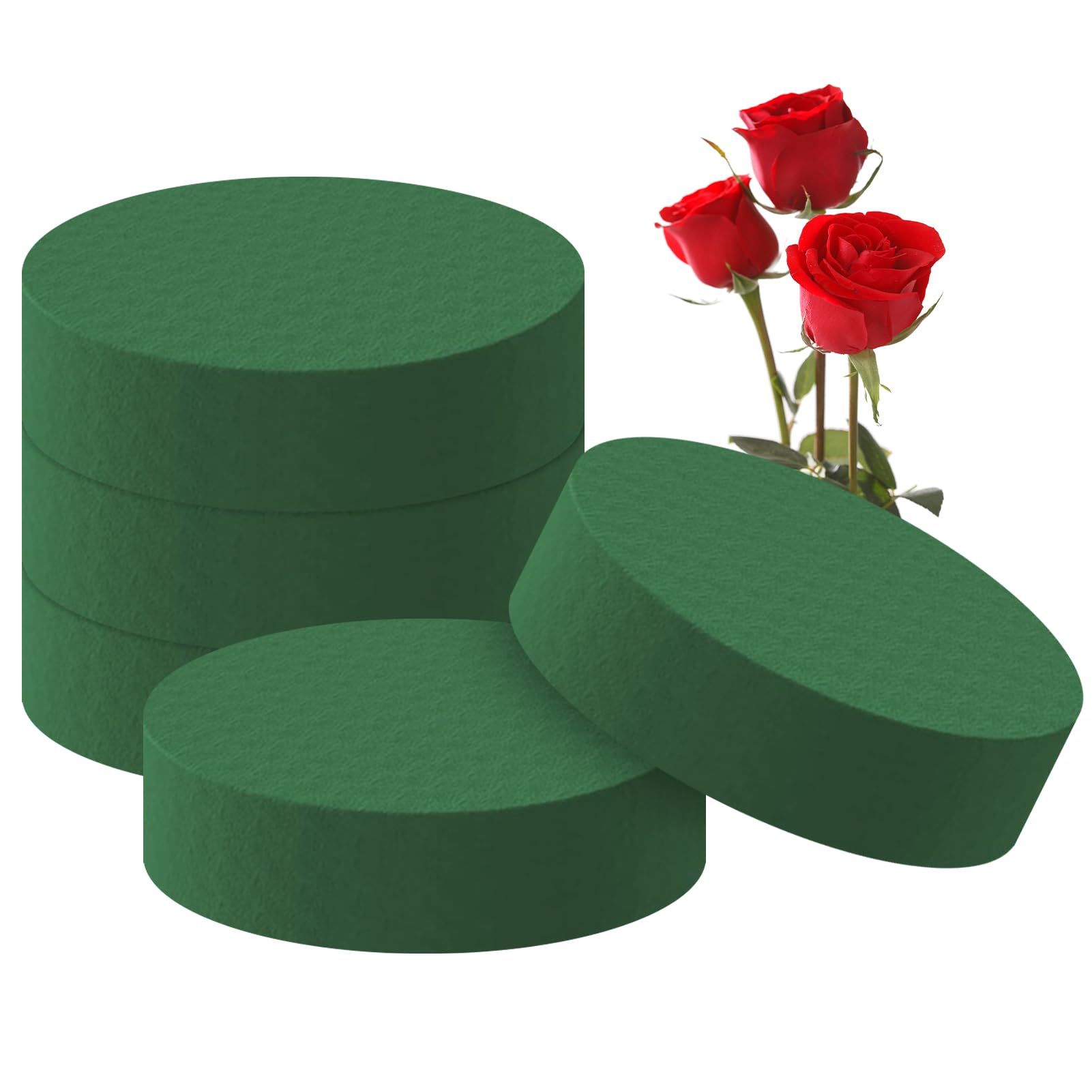 5PCS Foam Brick Flower Arrangement,Floral Foam Floristry Supplies Round Cylinder Foam Floristry Supplies for Wedding Florist Foam for Artificial Flowers