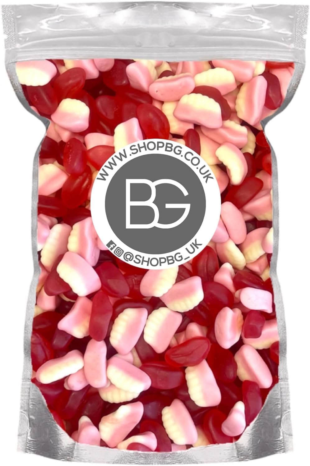 BG Pick & Mix Sweets Candy Pick n Mix Choose Your Sweetie Pouch 800g (- Teeth & Lips)