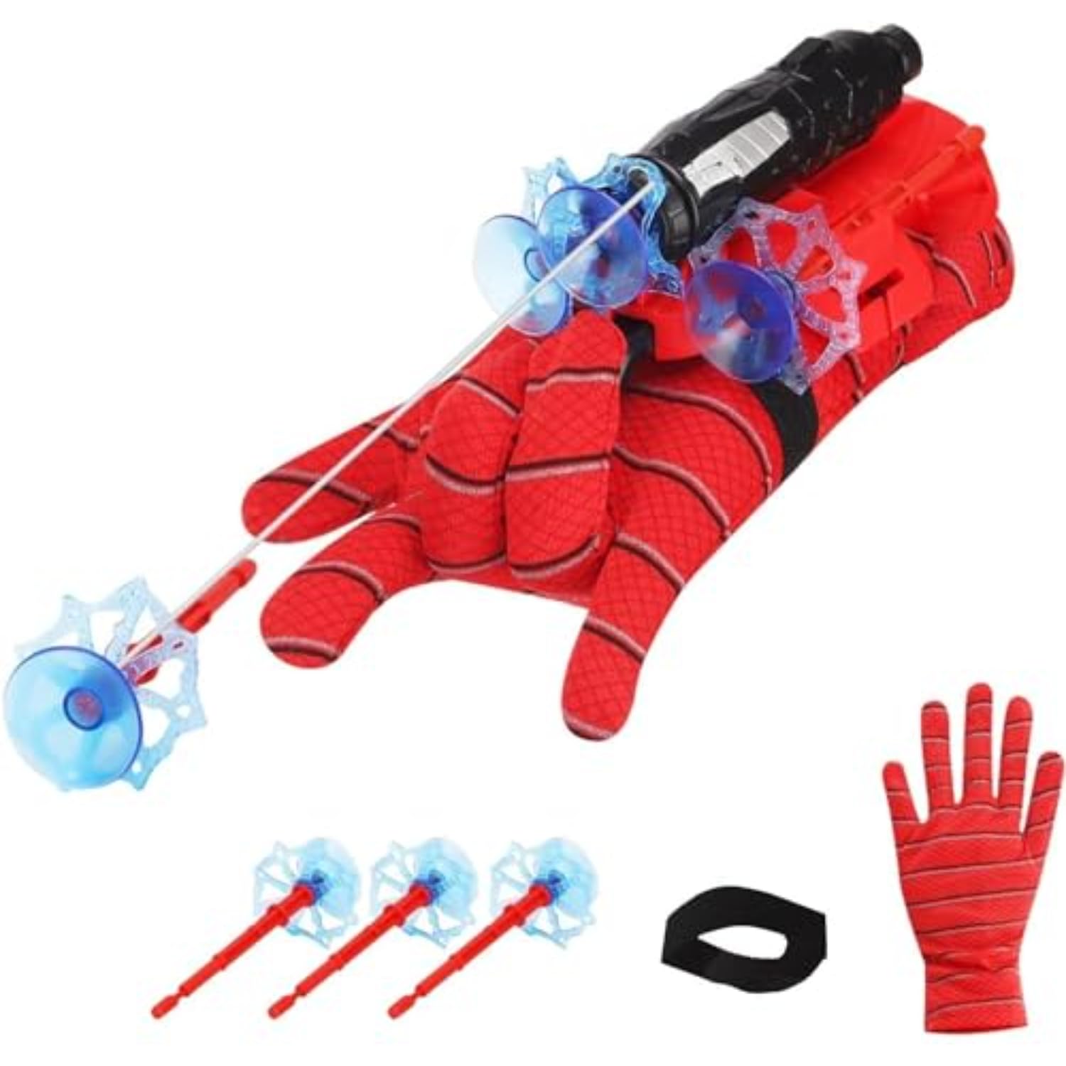 VIBHUJI EXPORT Spider Web Shooters Toy For Kids Fans, Hero Launcher Wrist Toy Set,Cosplay Launcher Bracers Accessories,Sticky Wall Soft Bomb Funny Children's Educational Toys, Multicolor