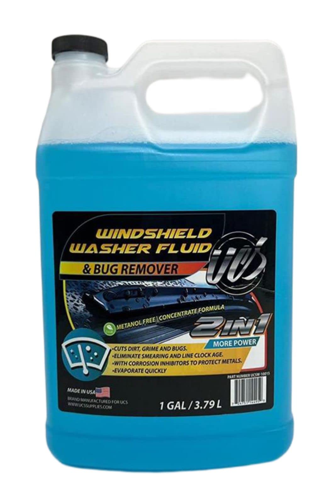 UCS 10015 2-In-1 Windshield Washer Fluid & Bug Remover 1 Gallon Pack of 1