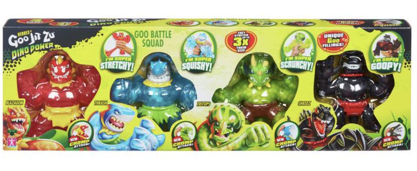 Heroes of Goo Jit Zu Dino Power- 4 Pack