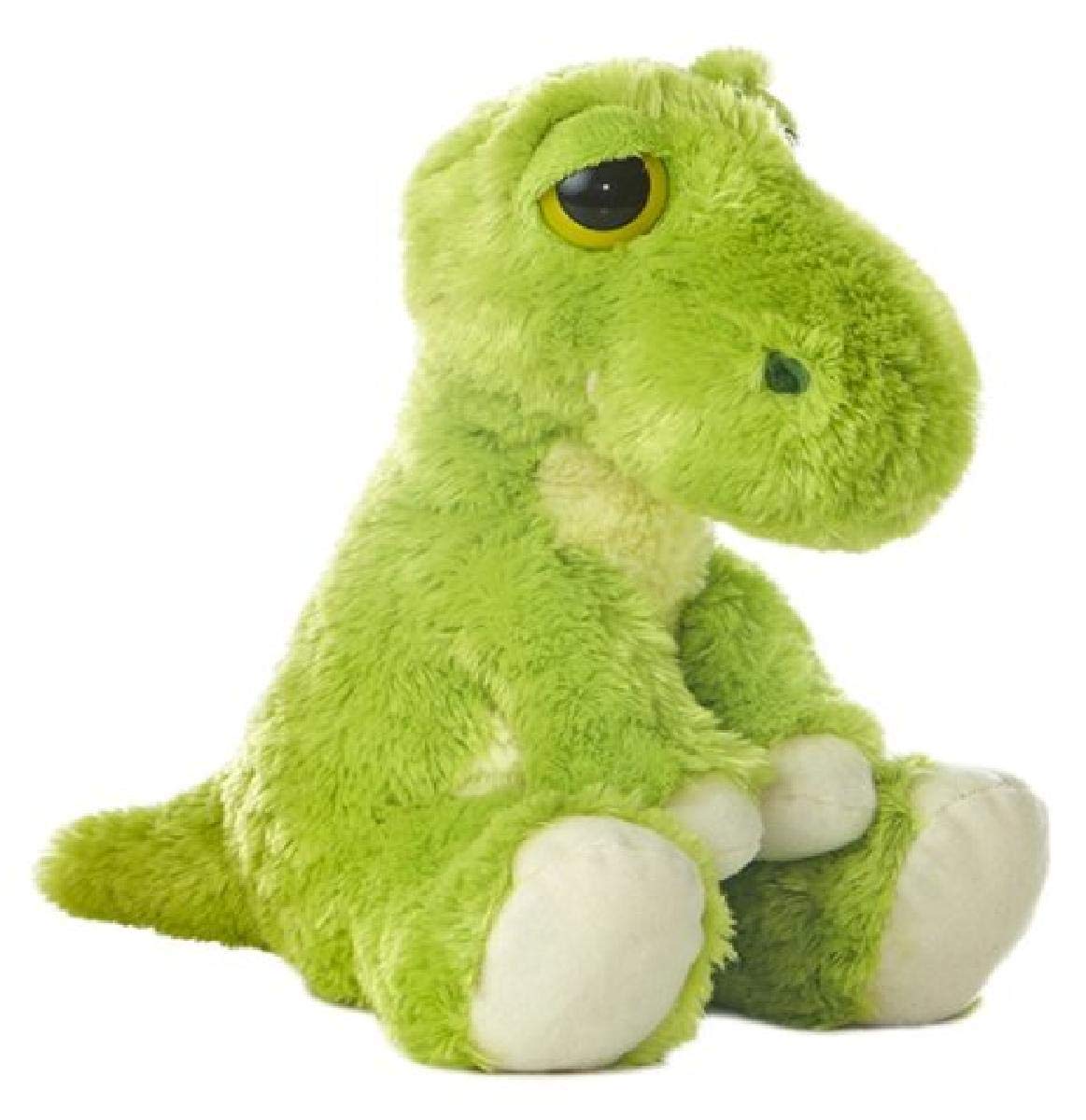 Aurora® Enchanting Dreamy Eyes™ T-rex Stuffed Animal - Captivating Gaze - Whimsical Charm - Green 10 Inches