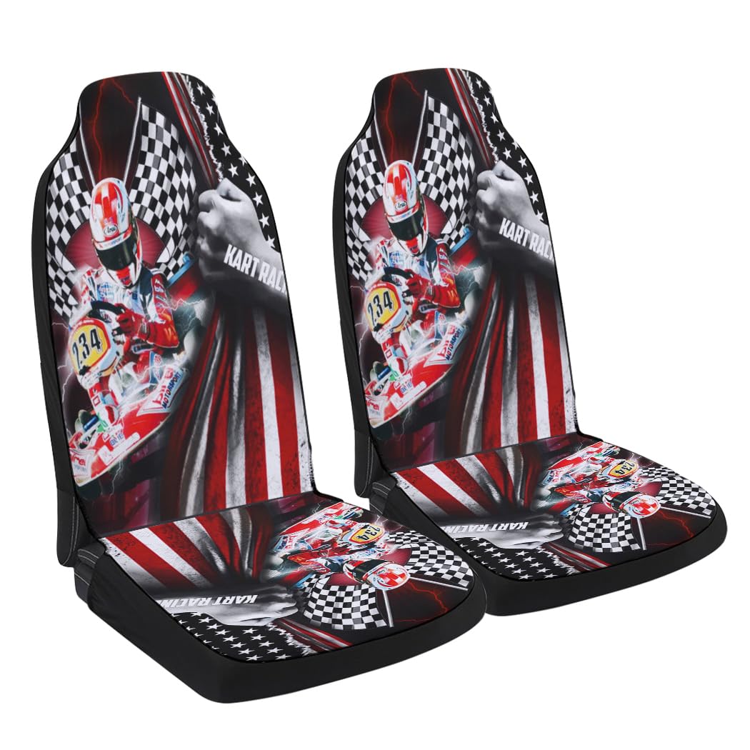 Sonzj-IIKart Racing Seat Covers Cars, ​Car Truck SUV 2 Piec