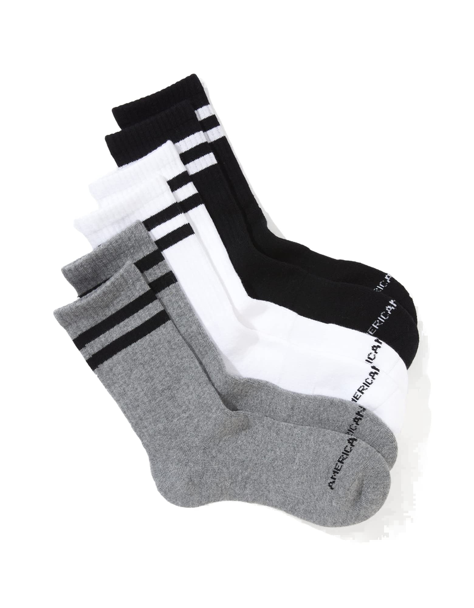 American EagleMen Striped Crew Sock 3-Pack